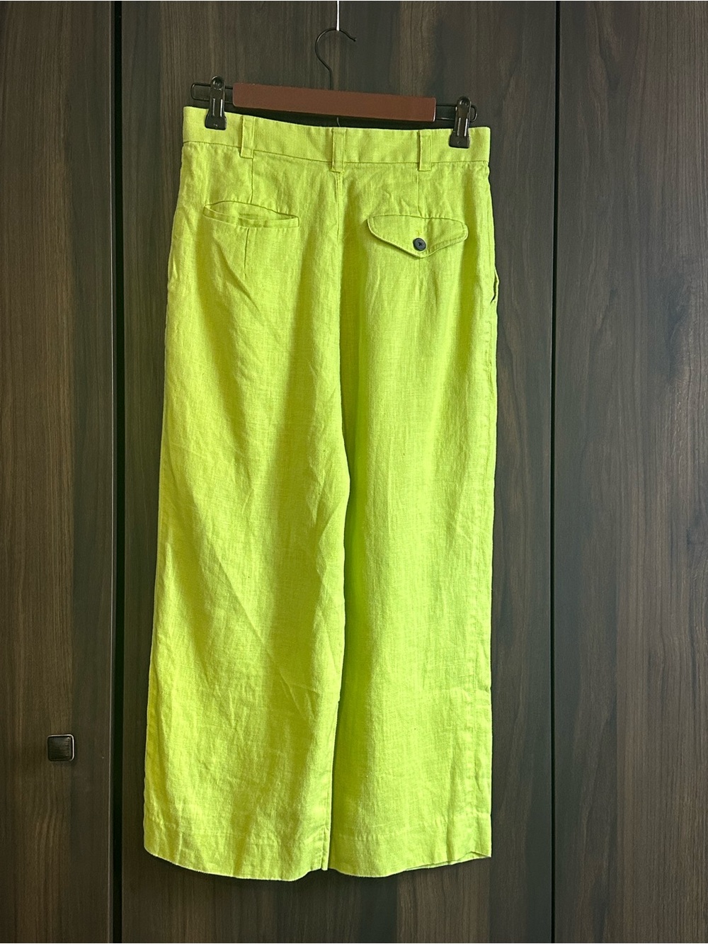 NWOT Mara Hoffman citrus lime 100% Hemp Wide legs Trousers